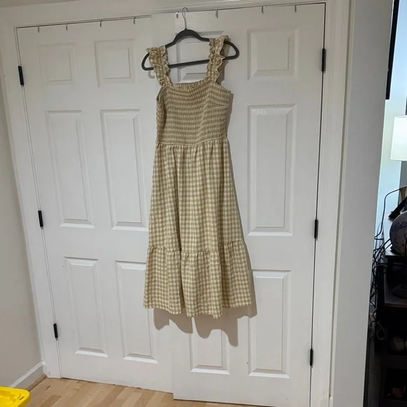 PrettyGarden Yellow Checkered  Dress - Picture 4 of 10